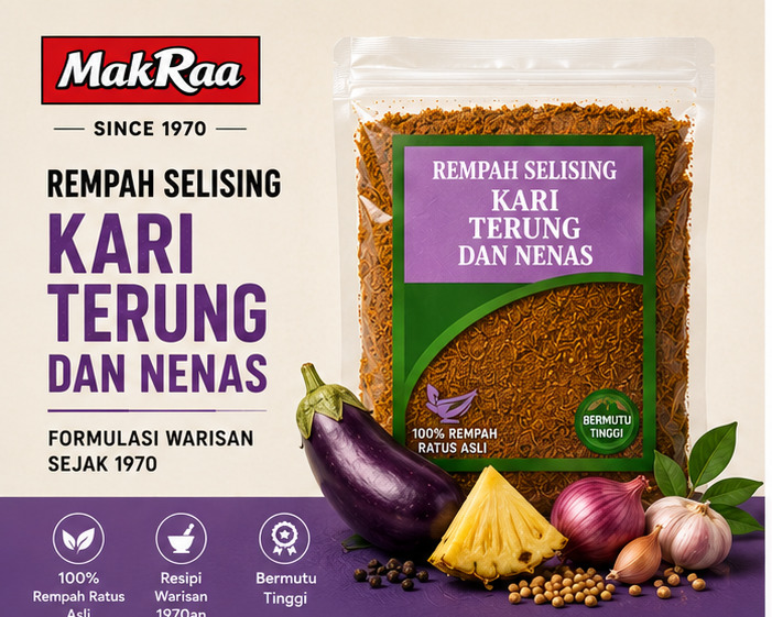 Rempah Selising Kari Terung dan Nenas 3