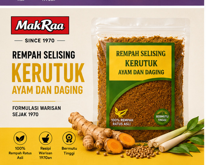 Rempah Selising Kerutuk Ayam dan Daging